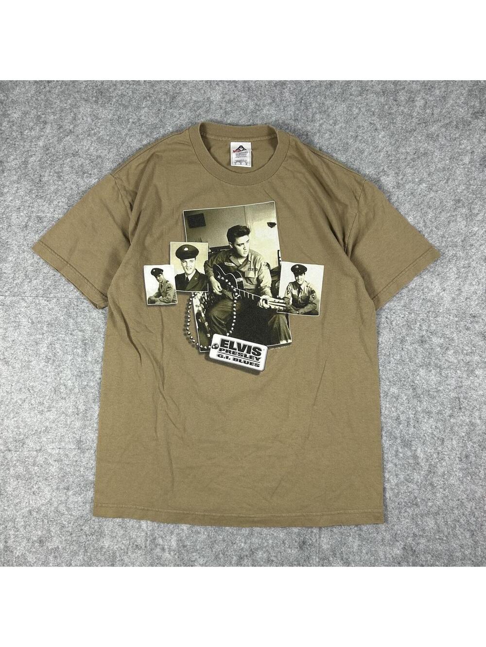 Vintage Elvis Presley GI Blues Music Band T Shirt King of Rock n Roll Size Large